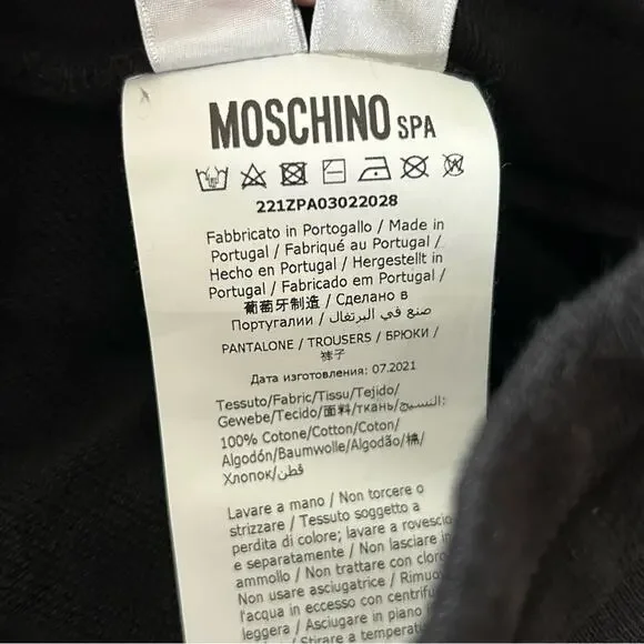 Moschino Double Question Mark Logo Men’s Black Shorts